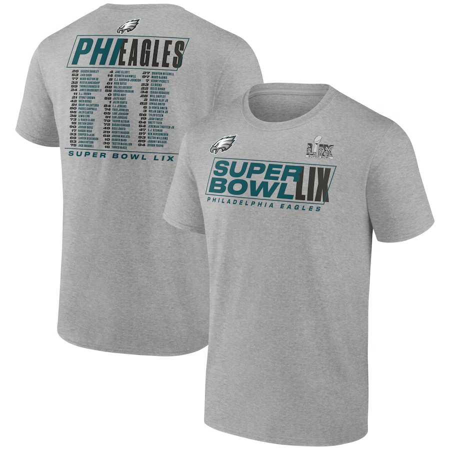 Men NFL Philadelphia Eagles grey 2025 T shirts style 4